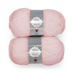 SparkleBaby Super Soft Pastel Knitting Yarn 2x100g Assorted Colours