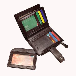 Fashion Purse Wallets for Men with Checkbook Holder Small Money Purses New Design brown
