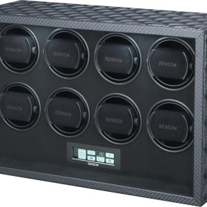 Benson Watch Winder Black Series Leather 8.22.CF Carbon Fibre
