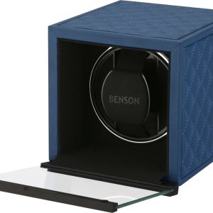 Benson Watch Winder Single Swiss Series 1.20 Blue Leather Limited Edition