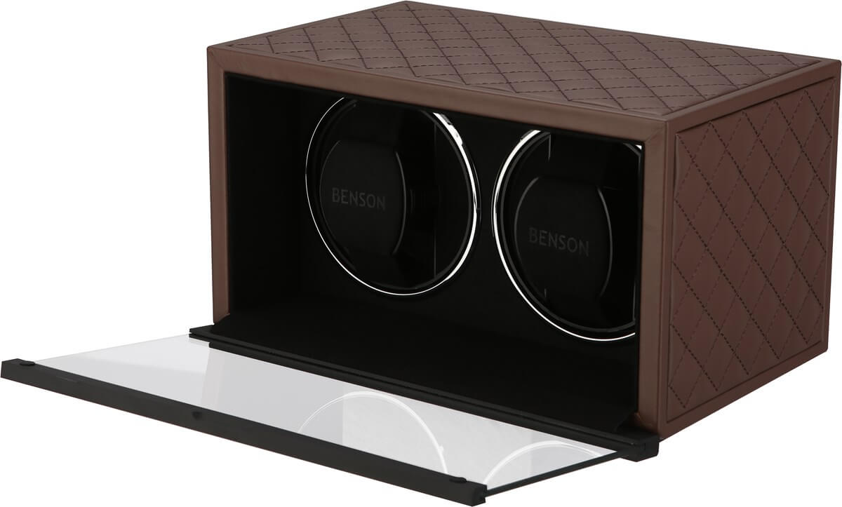 Benson Watch Winder Double Swiss Series 2.20 Dark Brown Leather