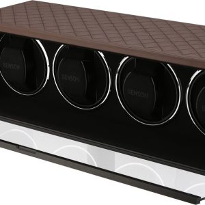 Benson Watch Winder Quad Swiss Series 4.20 Dark Brown Leather