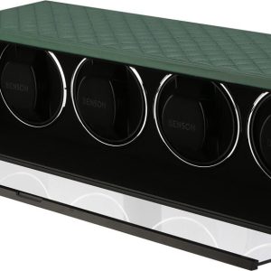 Benson Watch Winder Quad Swiss Series 4.20 Green Leather