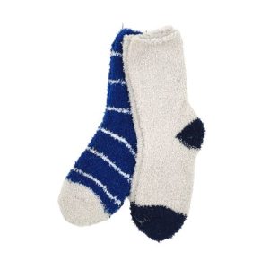 Boy's Cosy Snuggle Socks Blue Twin Pack 3-8yrs