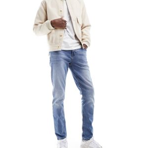 ASOS DESIGN Mens skinny jeans in vintage mid blue - Size 29W/32L