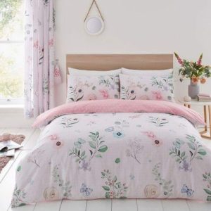 Coloroll Cecilia Pink Floral Duvet Set