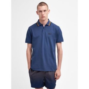 Barbour Mens Washed Cobalt Re-Amp Polo Shirt