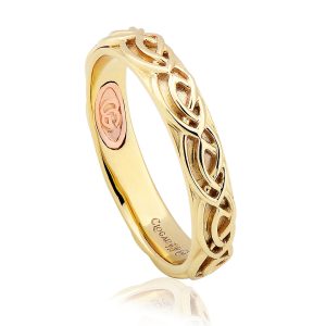 Clogau Annwyl Celtic 4mm 9ct Gold Ring - O