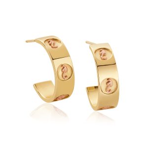 Clogau Tree of Life Insignia Hoop Earrings - Gold