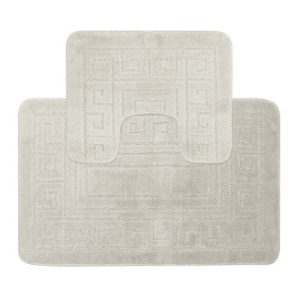 Coloroll 2 Piece Greek Bath Mat Set Non-Slip