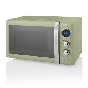 800W Retro Digital Microwave