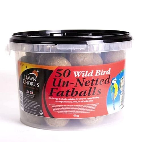 Dawn Chorus Un-Netted Fat Balls Wild Bird Food Tub 50 Pk