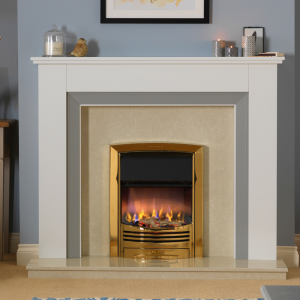Dimplex Glencoe Optiflame 3D Brass Electric Fire