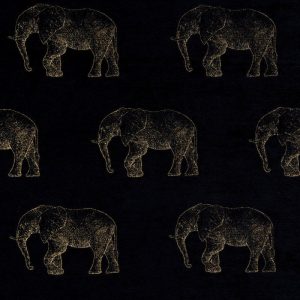 Elephant Made To Measure Lined Curtains Noir