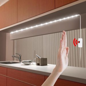 LED Under Cabinet light led Lamp with Hand Sweep Motion Sensor USB Port lights kitchen Stairs Wardrobe Bed Side Light 1m white