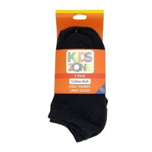 Kids Zone Trainer Socks Cotton Rich 5 Pairs
