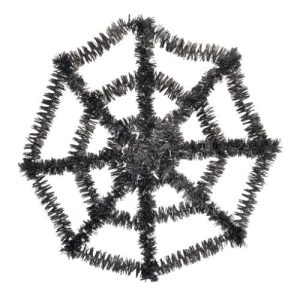 Halloween Tinsel Spider's Web Decoration