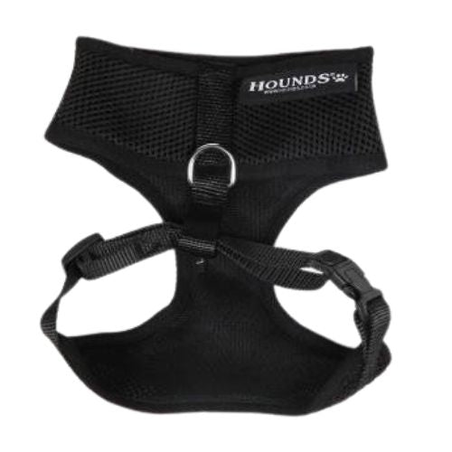 Hounds Black Japanese Neoprene Pet Harness