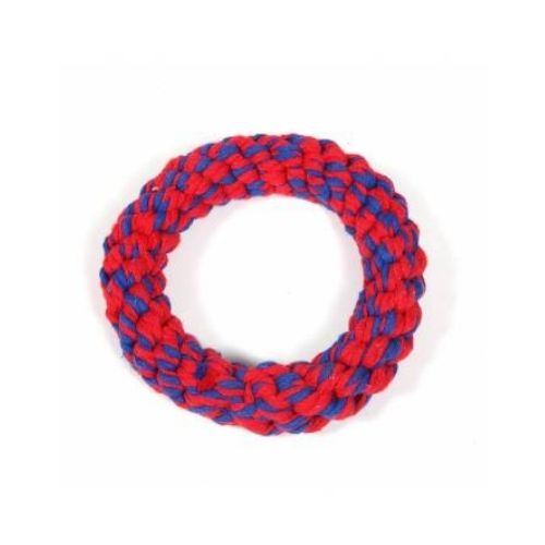 Hounds Multi-Coloured Cotton Rope Woven Ring Dog Toy