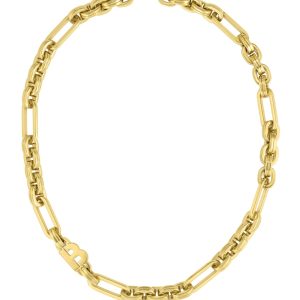Boss Jewellery Gold Plated Stainless Steel Gold Link Necklace D - Gold