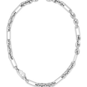 Boss Jewellery Stainless Steel Link Necklace D - Silver