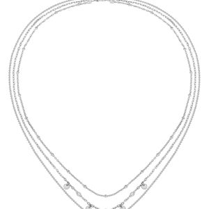 Boss Jewellery Stainless Steel Triple Chain Necklace - Silver