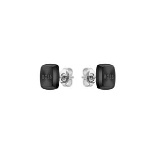 Boss Jewellery Yann Black IP Square Gents Earrings