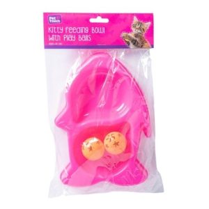 Kitty Feeding Bowl With Play Balls Assorted Colours
