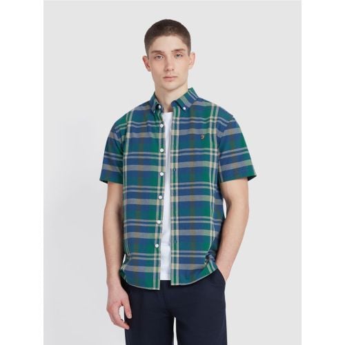 Farah Mens Cold Metal Wylan Checkered Shirt