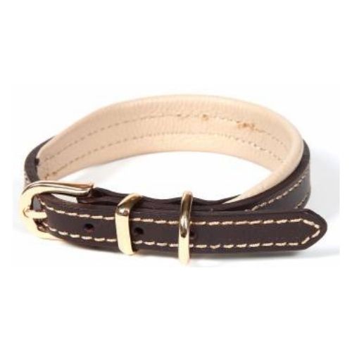 Hounds Contrast Leather Dog Collar Assorted Sizes & Colours