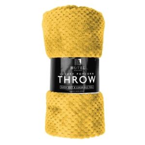 Super Soft Textured Popcorn Throw 130 x 150cm Assorted Colours