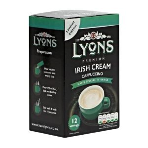 Lyons Premium Irish Cream Cappuccino x 12 Sachets 15g