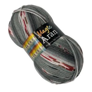Magic Aran Knitting Yarn Grey 250g