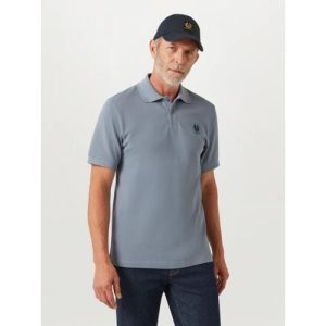 Belstaff Mens Blue Flint Logo Polo Shirt