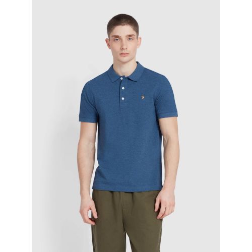 Farah Mens Cold Metal Marl Blanes Polo Shirt