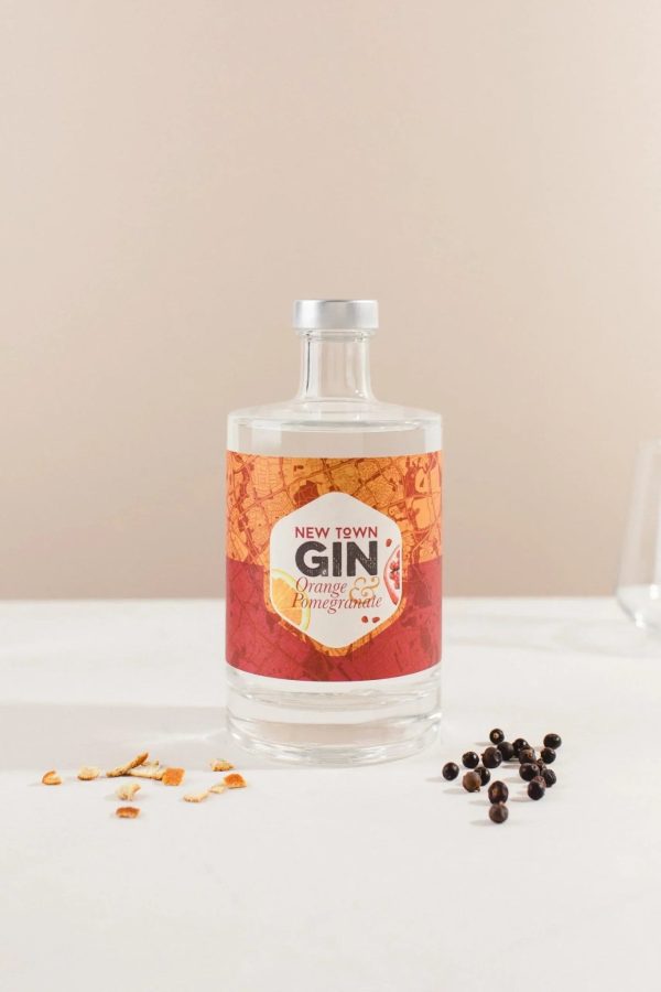Wharf Distillery New Town Orange and Pomegranate Gin, 20cl