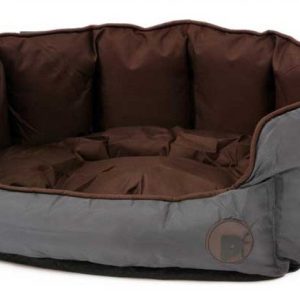Petface Waterproof Oxford Oval Bed Small - Chocolate