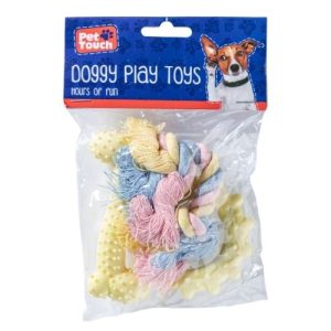 Pastel Puppy Play Assorted Rubber Dog Toys 3 Pack