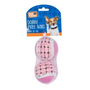 Pet Touch Textured Dog Play Tennis Ball Toy 2 Pack