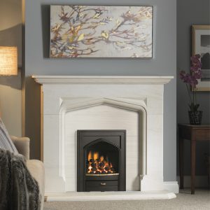 PureGlow Harvington Limestone Fireplace