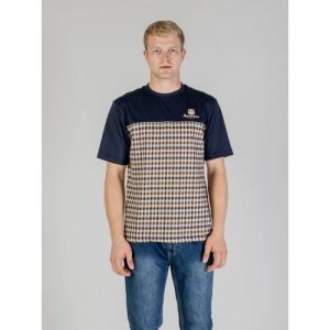 Aquascutum Mens Navy Active Piping T-Shirt