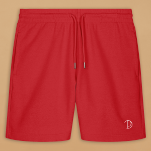 Pitod Embroidered P Shorts | Colour: Red | Size: 2X-Large | Shorts | Unisex Genderless Sustainable