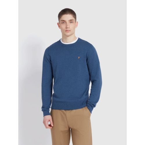 Farah Mens Cold Metal Marl Mullen Cotton Sweater