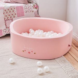Personalised Bumblebee Embroidered Pink Ball Pit