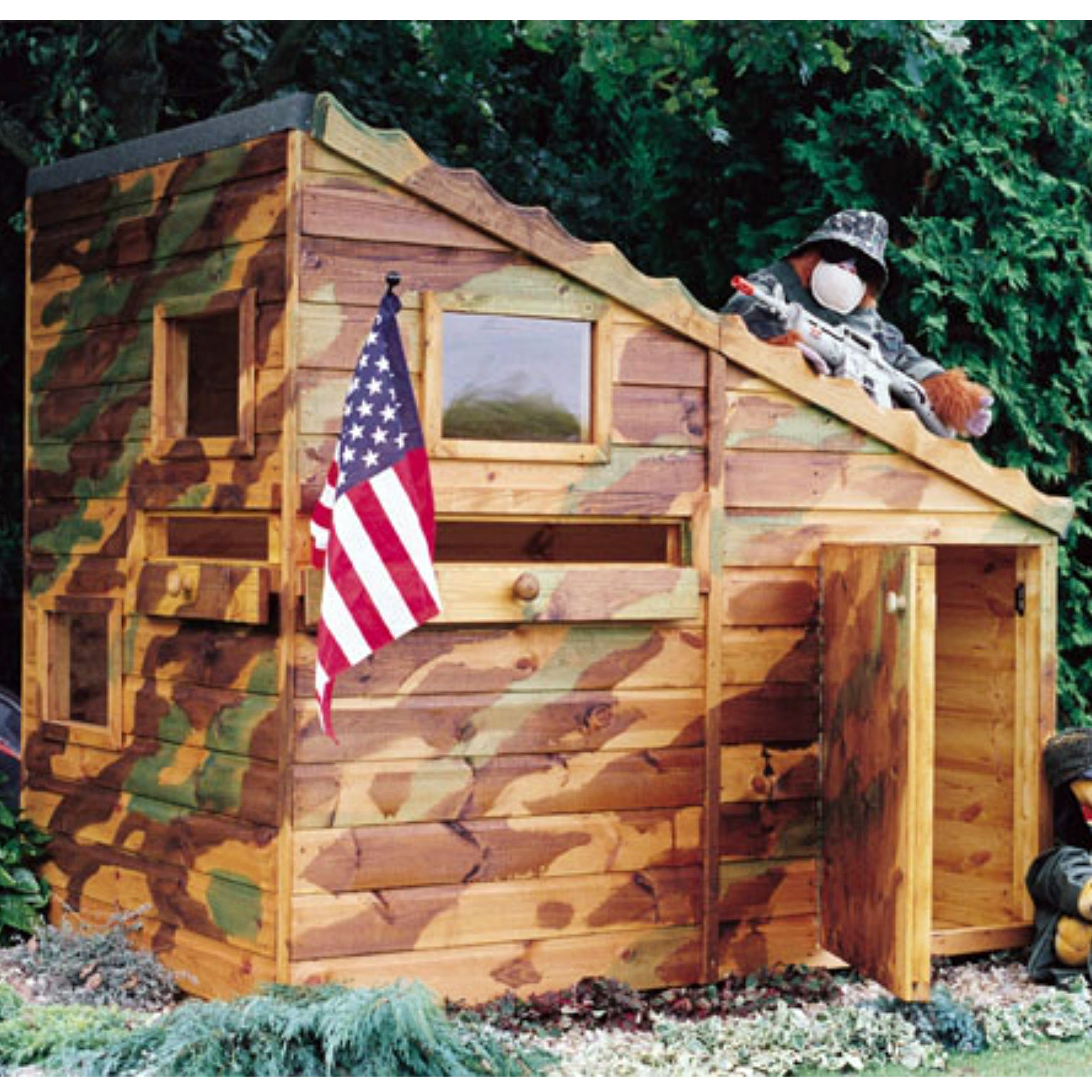 6 x 4 Shire Command Post Childrens/ kids Wooden Garden Playhouse