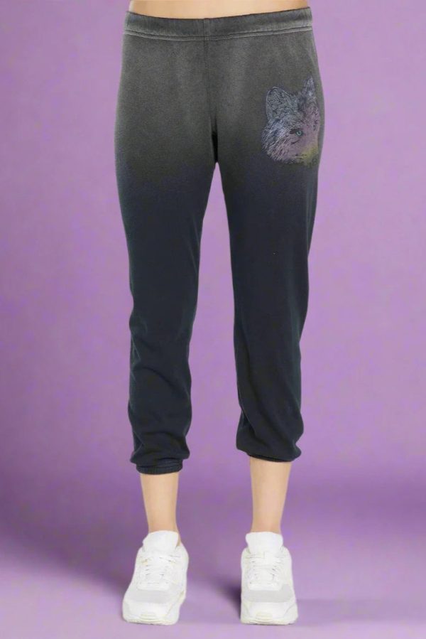 Lauren Moshi Alana Wild Wolf Sweatpants Size: L Colour: Black