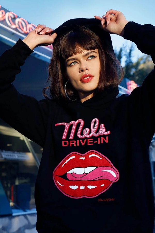 Lauren Moshi Harmony Mels Drive-In Hooded Sweater Size: XS Colour: Black