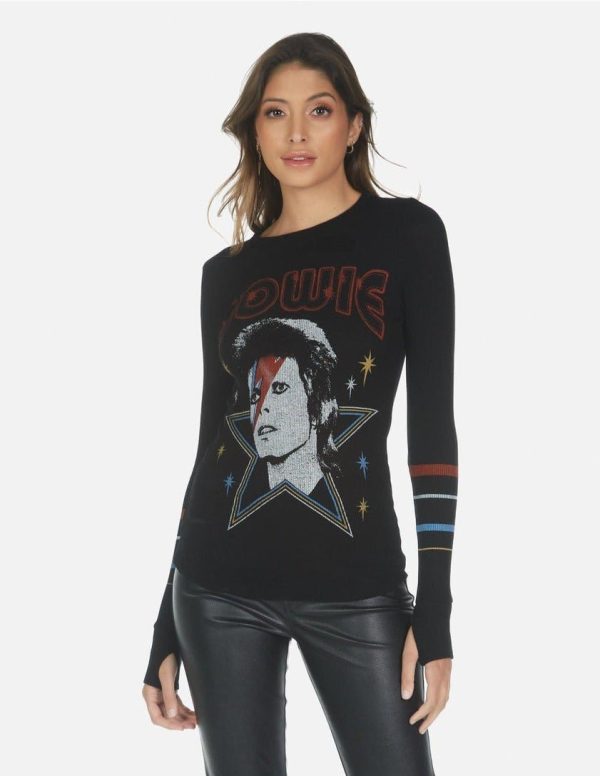 Lauren Moshi McKinley Bowie 1973 Tour Top Size: M Colour: Black