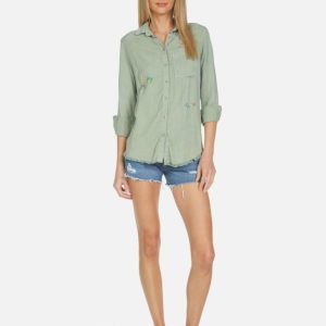 Lauren Moshi Sloane Sloane Hippie Girl Denim Shirt Size: XS Colour: Green