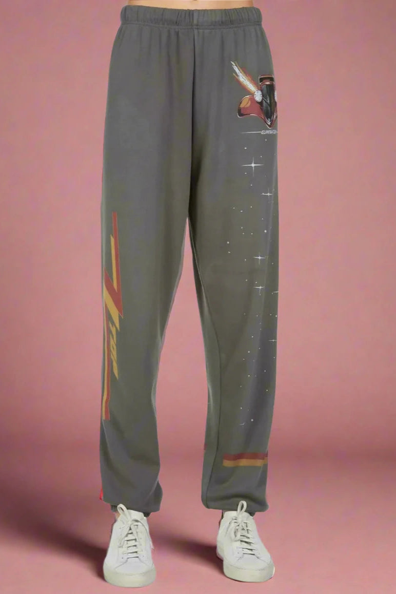 Lauren Moshi Tanzy ZZ Top Eliminator Joggers Size: XS Colour: Grey
